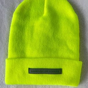 As$hole life forever neon winter hat